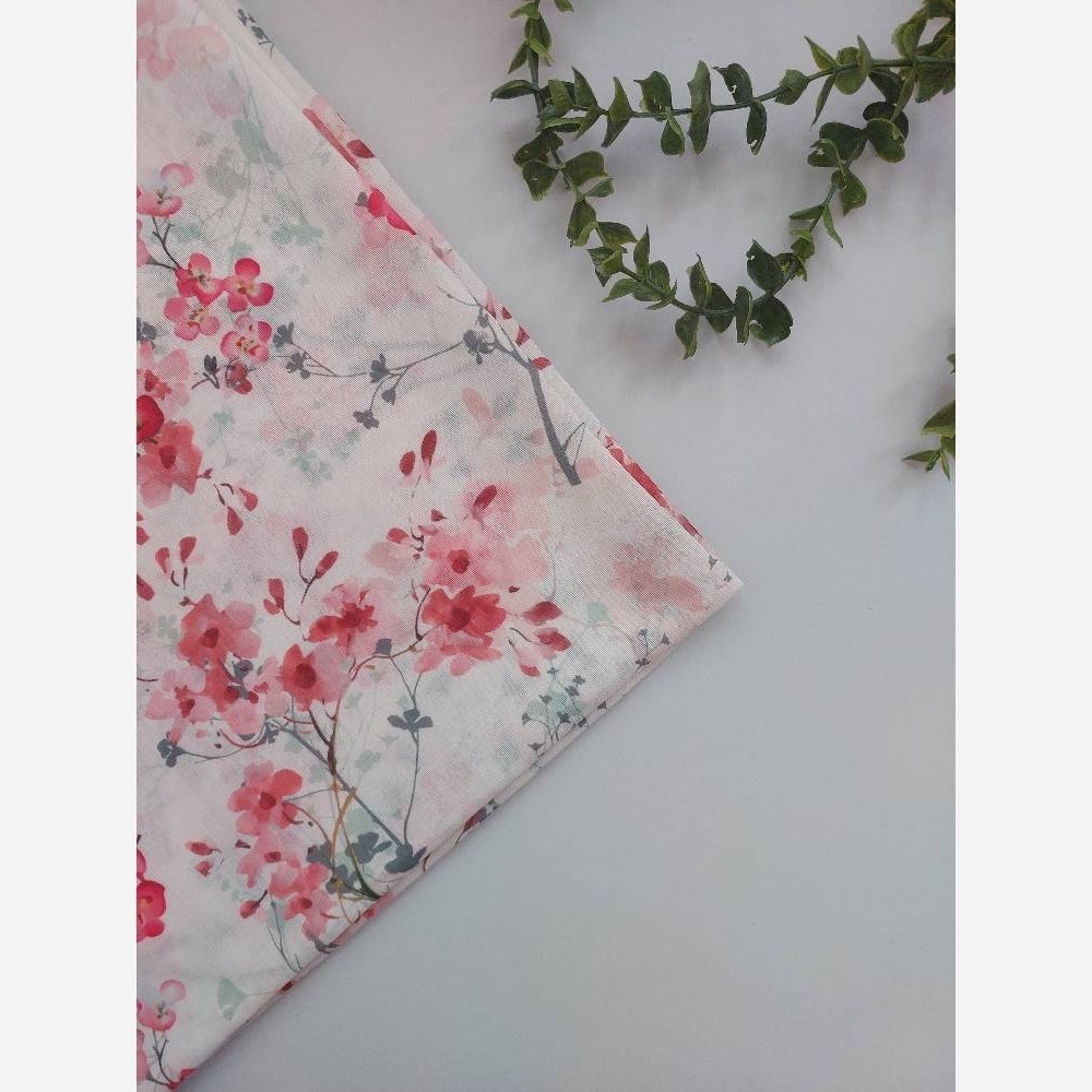 روسری مجلسی دخترانه و زنانه طرح گلدار جنس نخی