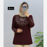 شومیز مجلسی زنانه رنگ مشکی جنس ویسکوز سایز5ایکس