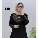 شومیز مجلسی زنانه رنگ مشکی جنس ویسکوز سایز5ایکس
