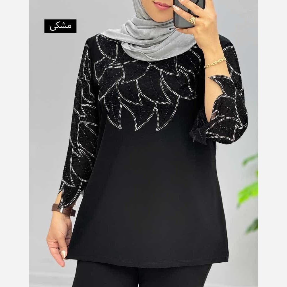 لباس مجلسی زنانه طرح مروارید فقط رنگ کالباسی