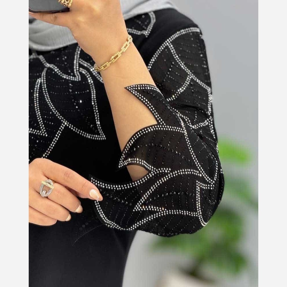 لباس مجلسی زنانه طرح مروارید فقط رنگ کالباسی